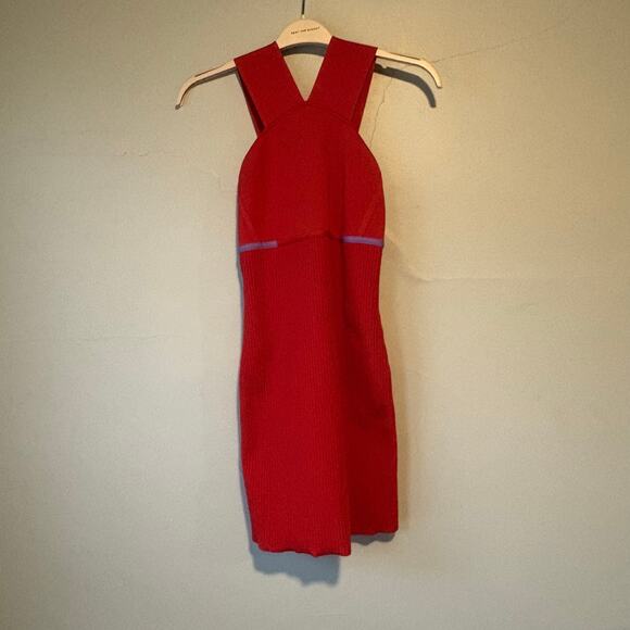 Hervé By Hervé Léger High Neck Bandage Dress Size Large - Picture 6 of 9